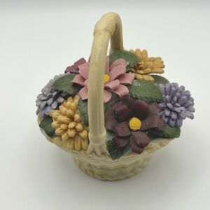 Vintage Avon Porcelain “Floral Basket” Figurine